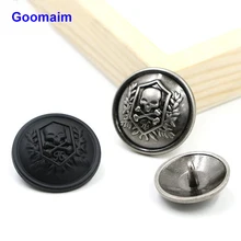 100pcs fashion skull retro metal buttons overcoat sewing zinc alloy jean buttons for men's sweater buttons fashion alloy buttons embellished military hat for men