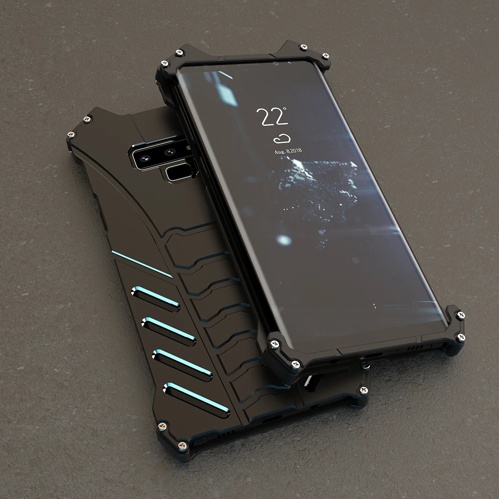 

For Samsung Galaxy Note9 Case cover aluminum metal for Samsung Galaxy Note 9 luxury case protective phone case heavy duty