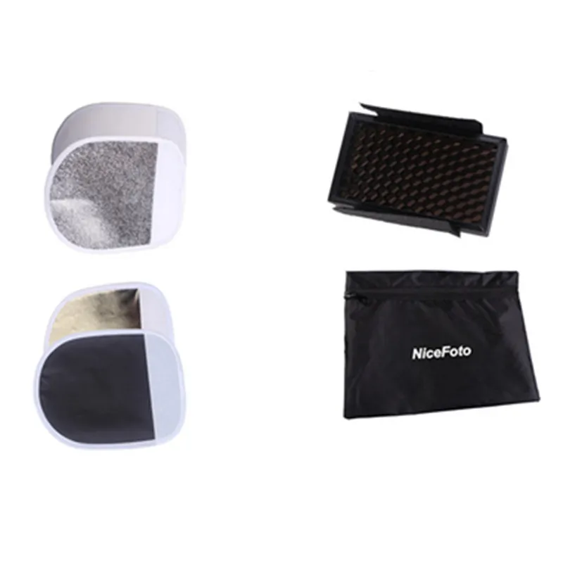 

7in1 Camera Flash Speedlite Accessories Kit include Softbox Snoot Reflector Color Filter and Honeycomb KT-801