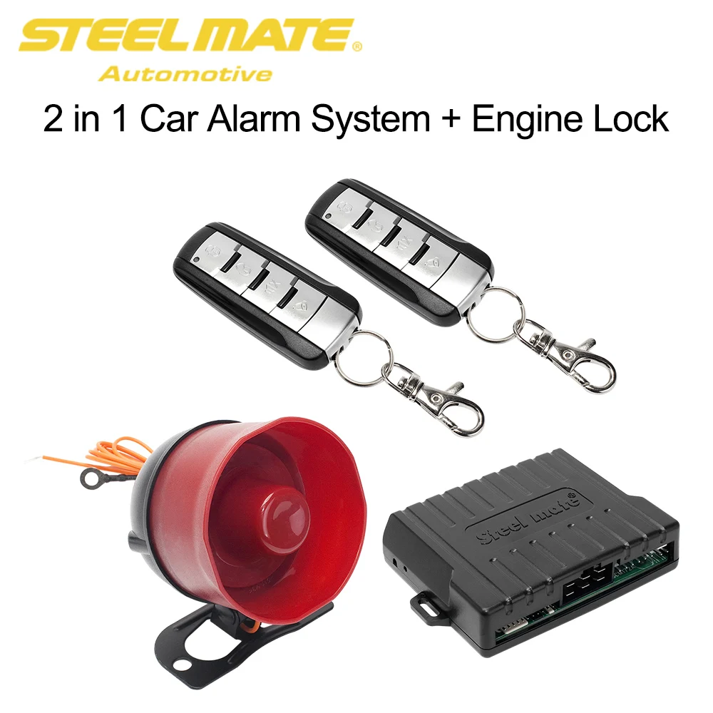 Buy Steelmate SK02 Car Alarm Security System Smart Engine Lock Remote Control