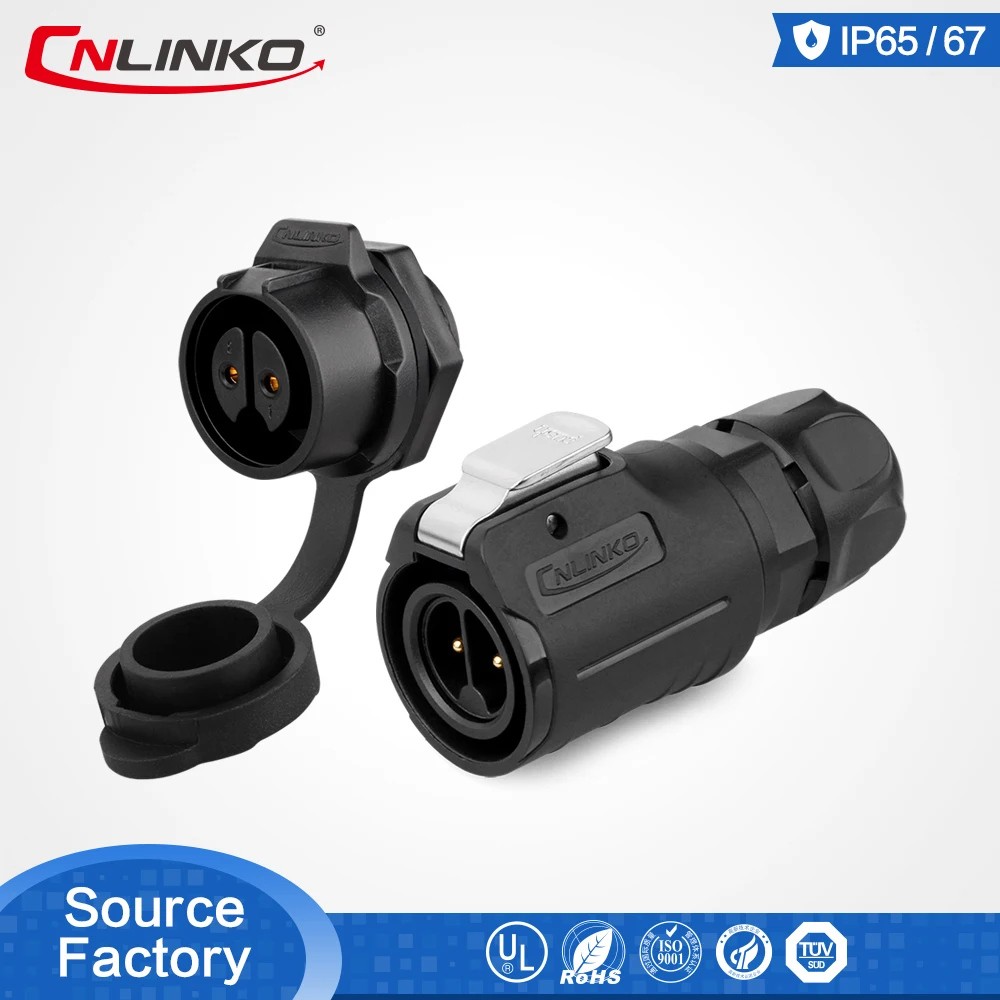 

Cnlinko M16 2 Pin Plastic Waterproof Connector for LED Display LED Screen IP67 Connector 10A Power Plug & Socket Connector