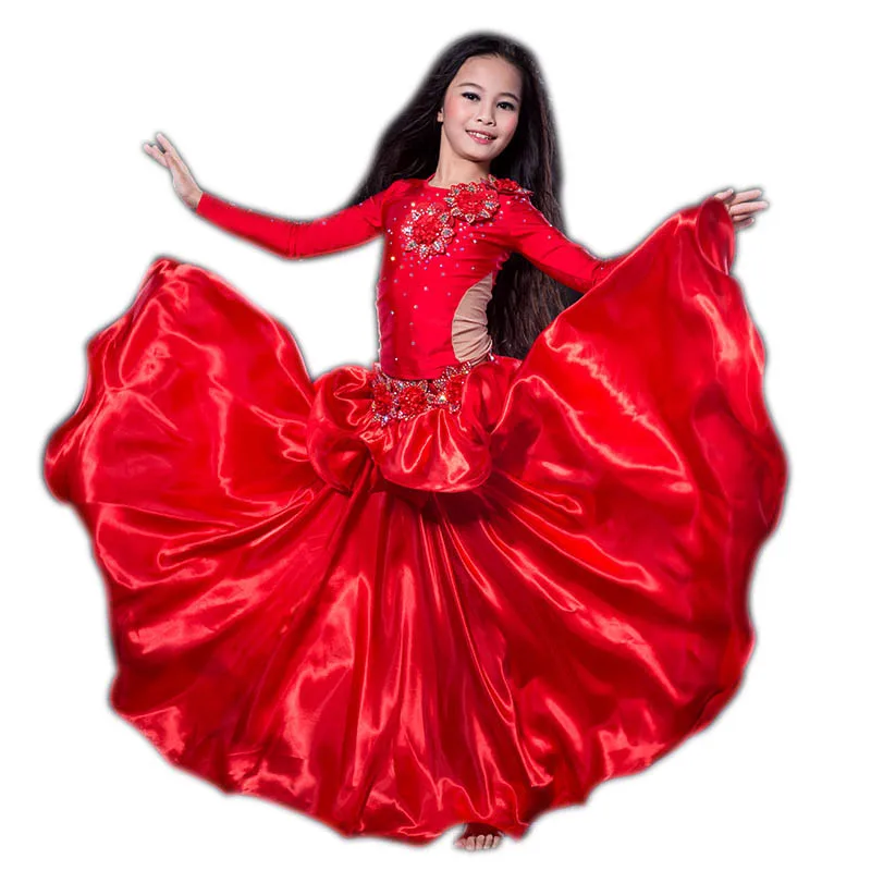 

New High Grade Kid Belly Dance Costumes Performance Top+skirt Suits For Oriental Costume Arrival 2019 girls Belly dance costumes