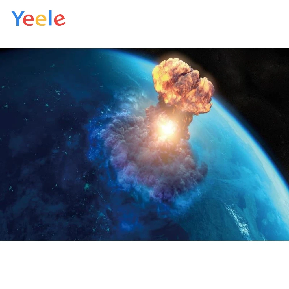 

Yeele Vinyl Earth Volcano Erupt Children Birthday Party Photograph Backdrop Boy Photocall Background For Photo Studio