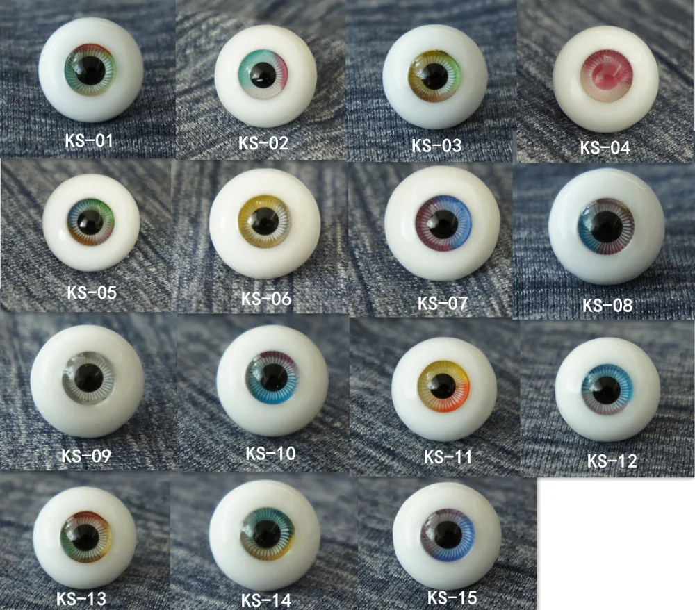 KS BJD doll glass eyes EKS series 1/12 1/8 1/6 1/4 1/3 22CM 24CM Hand made  glass doll eyes