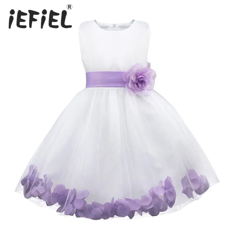 

Kids Girl Flower Dress Vestido Infantil Girls Elegant Bridesmaid Floral Lace Dress Pageant Wedding Party Ball Gown Formal Dress