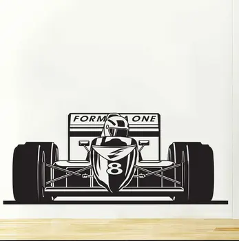 

Formula 1 ONE Bolid Sports Race Car Wall Decal Art Decor Sticker Vinyl Wall Stickers For Boys Bedroom Baby Wall Decals Mural 689