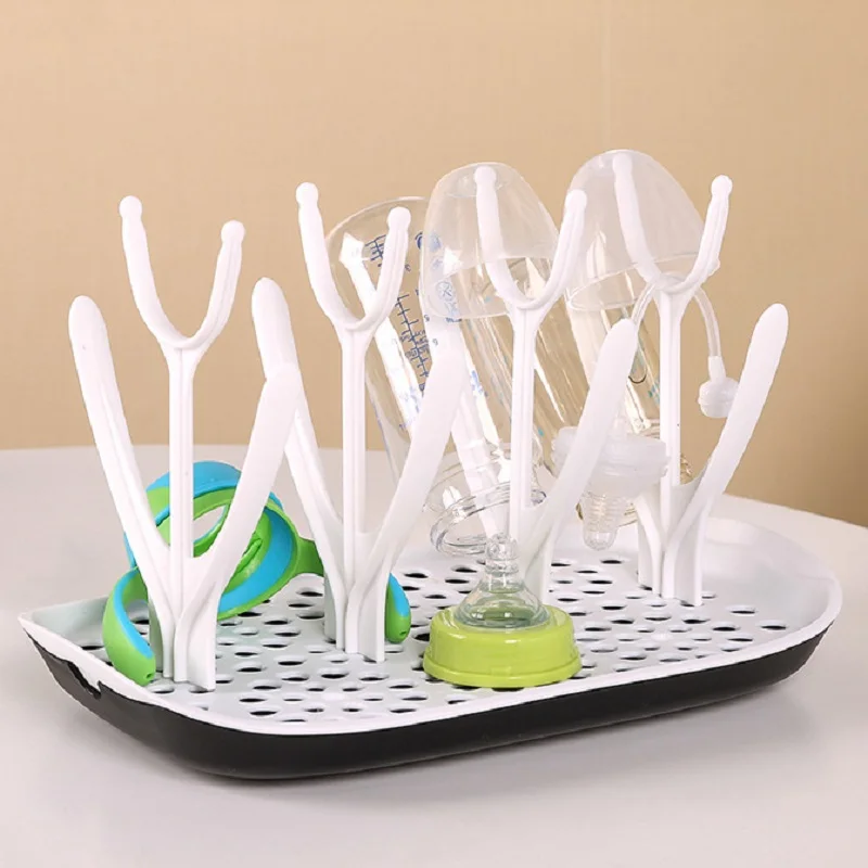 

Drying Rack tree Storage Nipple Shelf Baby Pacifier Feeding Cup Holder Baby Bottle cleaning Dryer drainer