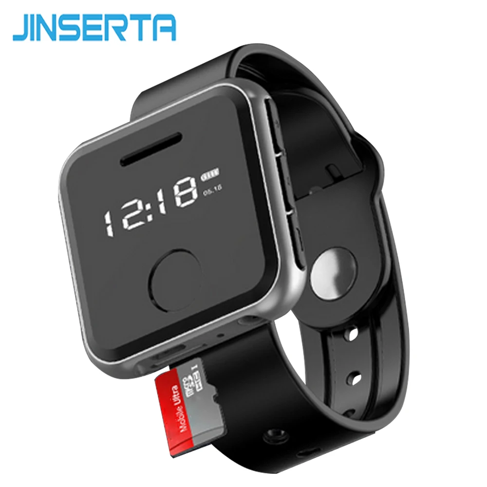 JINSERTA мини MP3 плеер обновленная версия 8G 16G 32G HIFI спортивные музыкальные плееры с экраном 0,9" FM радио функция записи