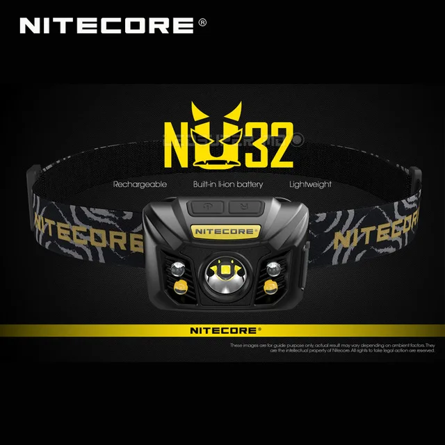 

1 PC best price Nitecore NU32 CREE XP-G3 S3 LED 550 lumens high performance rechargeable headlight built-in Li-ion Battery batte