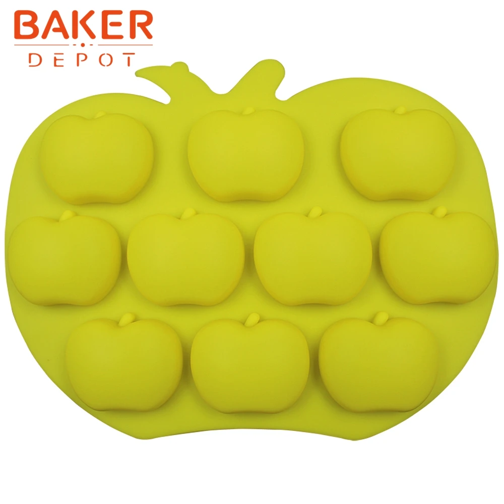 Бейкер депо силиконовая форма для выпечки печенья прессформы льда Мыло пудинг jello формы с формой яблока форма для кекса 3D конфеты Шоколадное Печенье Хлеб инструмент