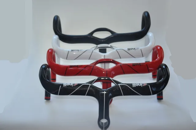 Best price at $137 Cheap TOP Full Carbon Bici Da Strada Manubrio Integrato Con Stelo Strada Manubrio Della Bicicletta 400/420/440*90/100/110/120mm