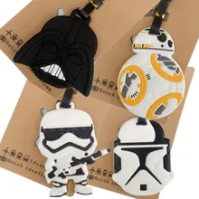 Мультфильм Звездные войны багажная бирка дорожные аксессуары силикагель Чемодан Адрес багажные таблички на багаж Штурмовик переносная бирка