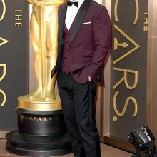 Приталенная бордовая официальная одежда, красный ковер, мужской костюм с одной пуговицей, костюм жениха, куртка+ штаны+ галстук+ жилет