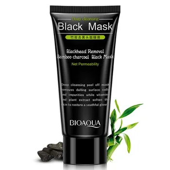 

Bamboo Charcoal Black Mask Tearing Style Deep Cleansing Purifying Peel Off Black Head Close Pore Face Mask Blackhead Remover
