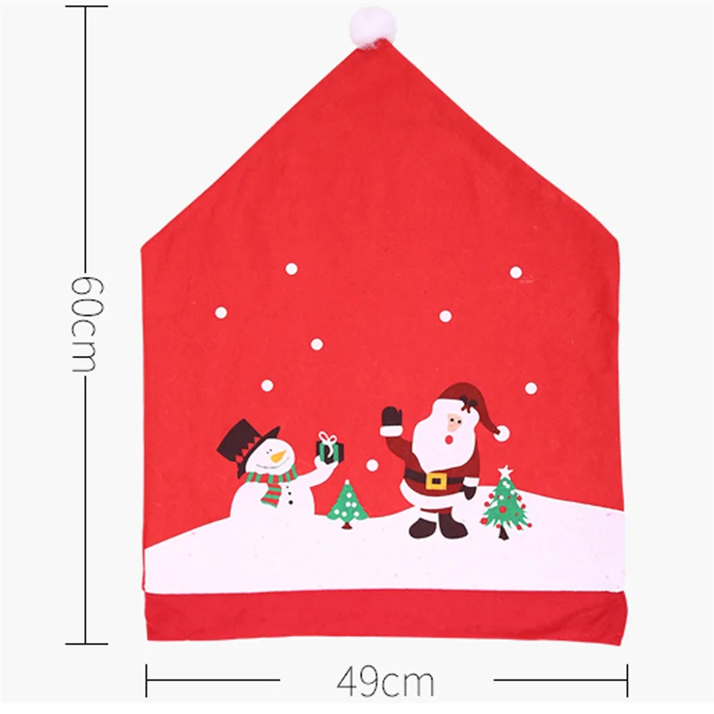 Chair covers Santa Claus Kitchen Table Chair Covers Christmas Holiday Home Wedding Decoration chair case#4L23