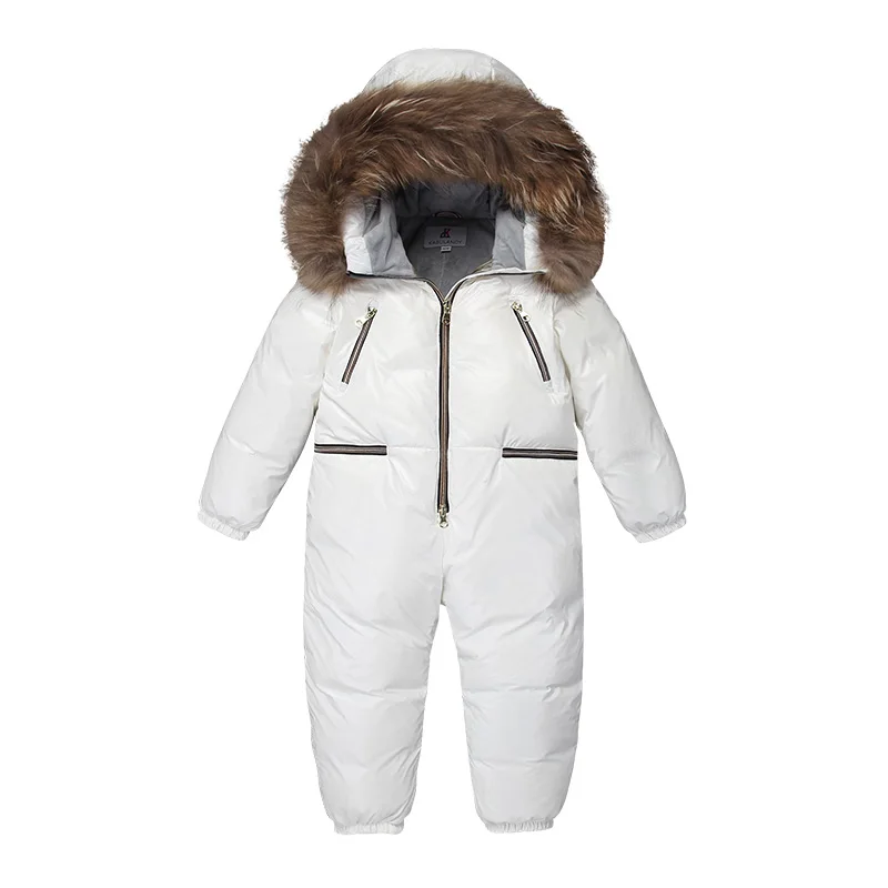 Children's Clothing Winter 90% Down Jacket for Girls Boys Snow Wear Skiing Baby Kids Lining Fleece Coats Jumpsuit