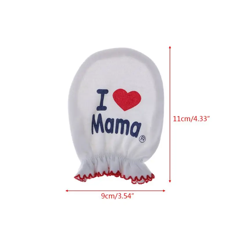 Baby Gloves Anti Scratching Face Prevent Bite Hands Soft Blend Cotton Newborn Supplies I Love Papa Mama Creative Winter Warm