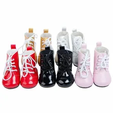 Модные ботинки со шнуровкой на Плоском Каблуке; обувь для куклы для американских девочек; 18 дюймов; кукла для маленьких девочек; лучшие аксессуары для DIY; игрушка