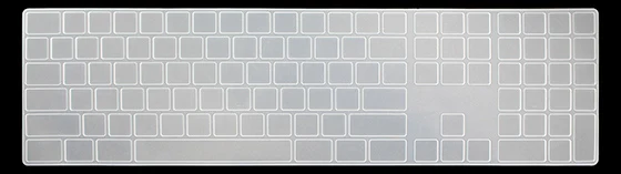 Волшебная клавиатура с цифровой клавиатурой MQ052LL/A A1843 силиконовый чехол для клавиатуры Apple Magic Keyboard - Цвет: Clear