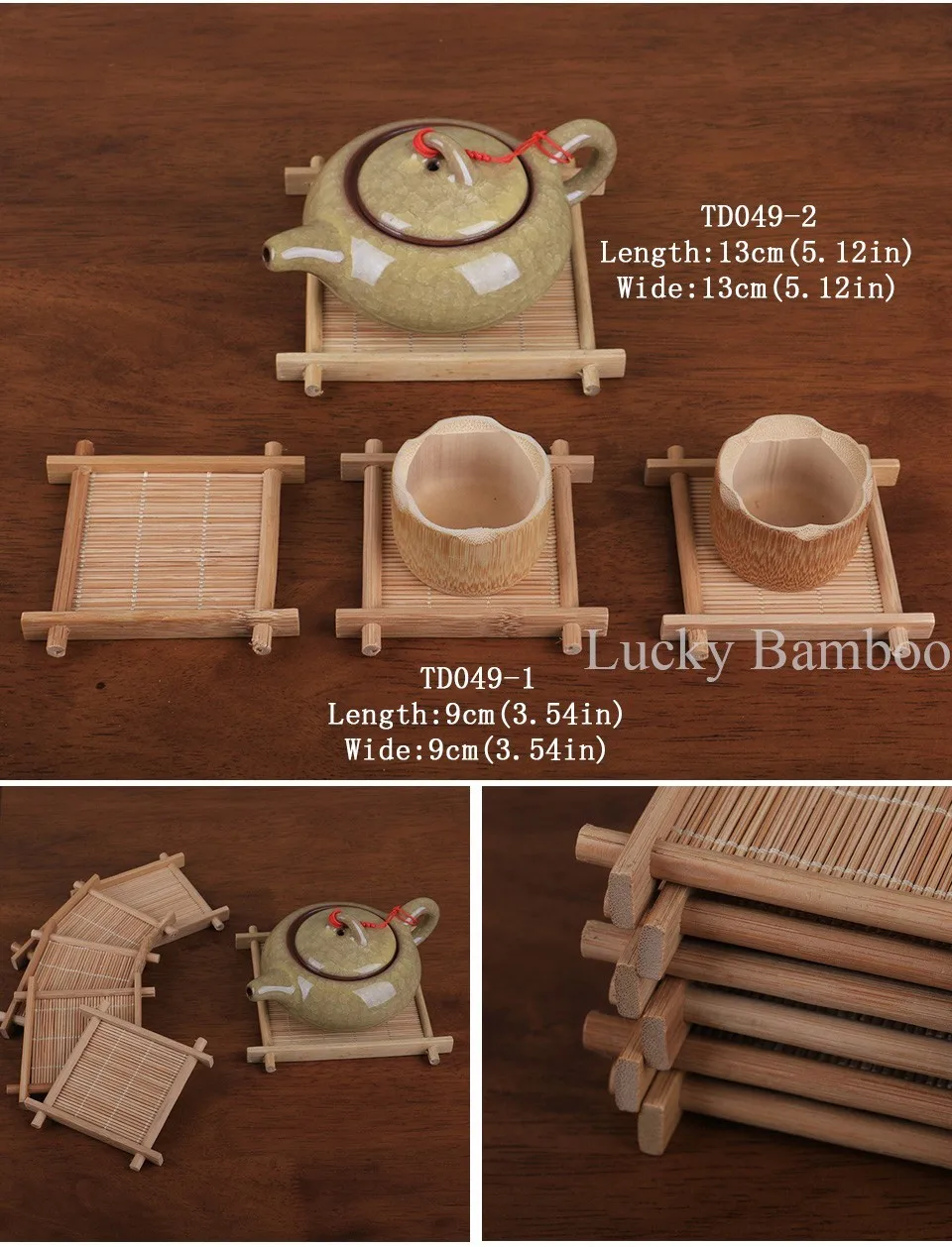3pce/лот бамбуковая чайная чашка коврик деревянная подставка чайный набор кухонных принадлежностей подстаканник тарелка горшок колодки теплоизоляция блюдце