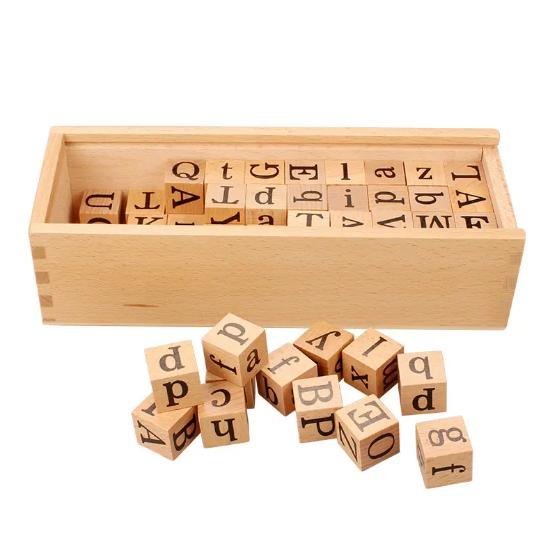 Montessori Language Material Movable Letters Cube Box Educational Learning Toys For 3 Years Olds Juguetes Montessori