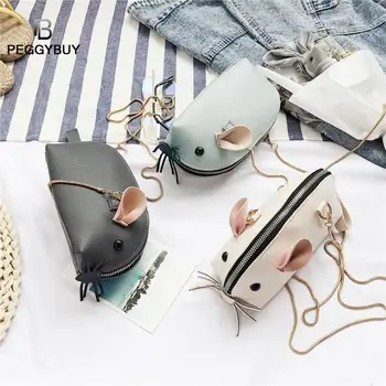 

Cartoon Mouse Leather Cute Crossbody Phone Bag Women Chain Shoulder Bags Mini Cute Messenger Bag Girl Crossbody Shoulder Bag