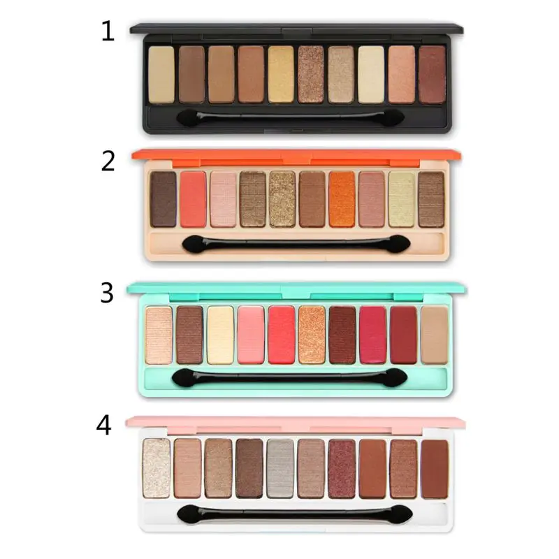 

10 Colors Natural Shimmer Matte Eyeshadow Palette Pigmented Eye Shadow Powder Long Lasting Waterproof Makeup Cosmetic With Brush