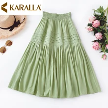 Разноцветная Радужная юбка в полоску, многослойная газовая сетчатая юбка, женская повседневная юбка C857