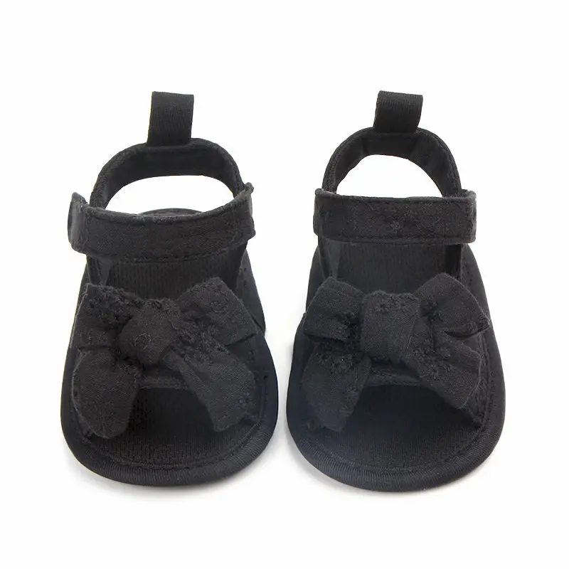 Новинка; летние сандалии для маленьких девочек; нескользящая обувь с бантом; обувь для новорожденных; мягкие сандалии для маленьких детей