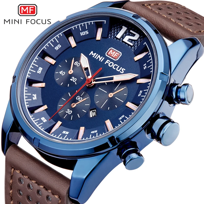 

MINI FOCUS Fashion Quartz Watch Men Waterproof Casual Big Military Watches Sport Male Relogio Masculino 2019 With Original Box