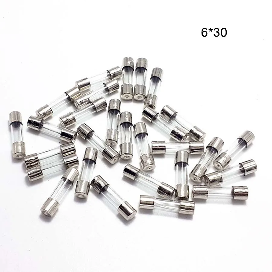 

100pcs 6*30 Glass Fuse Not Assortable Kit 250V 0.1A 0.2A 0.3A 0.5A 1A 2A 3A 4A 5A 6A 6.3A 8A 10A 12A 15A 16A 20A quick blow