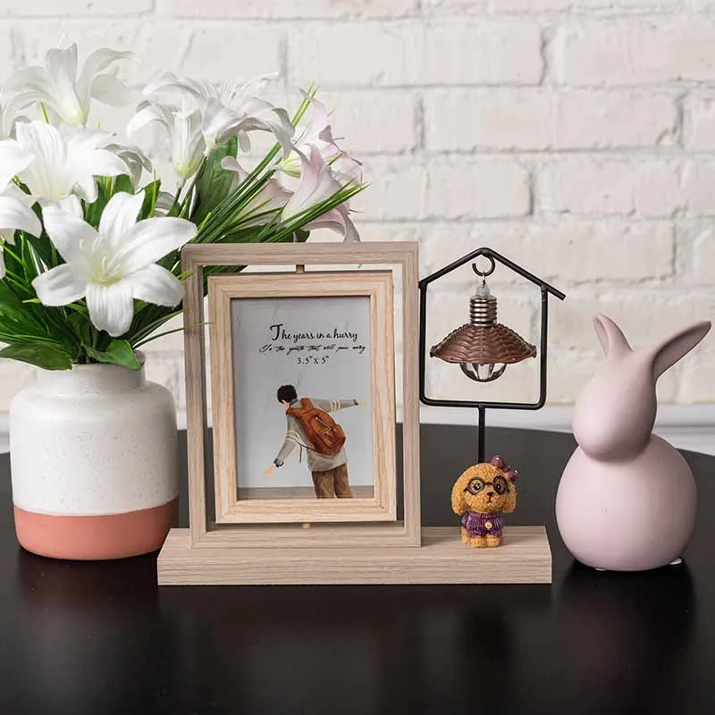 

Photo Frame Set Up Creative Double-Sided Rotating Picture Frame Funnel Photo Frame Three-Dimensional Art Photo Frame Decoration