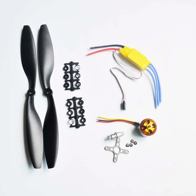 

New 1pcs A2212 1000KV Brushless Outrunner Motor +1pcs 30A ESC+1 pairs 1045black Propeller Quad Rotor Set for RC Aircraft DIY