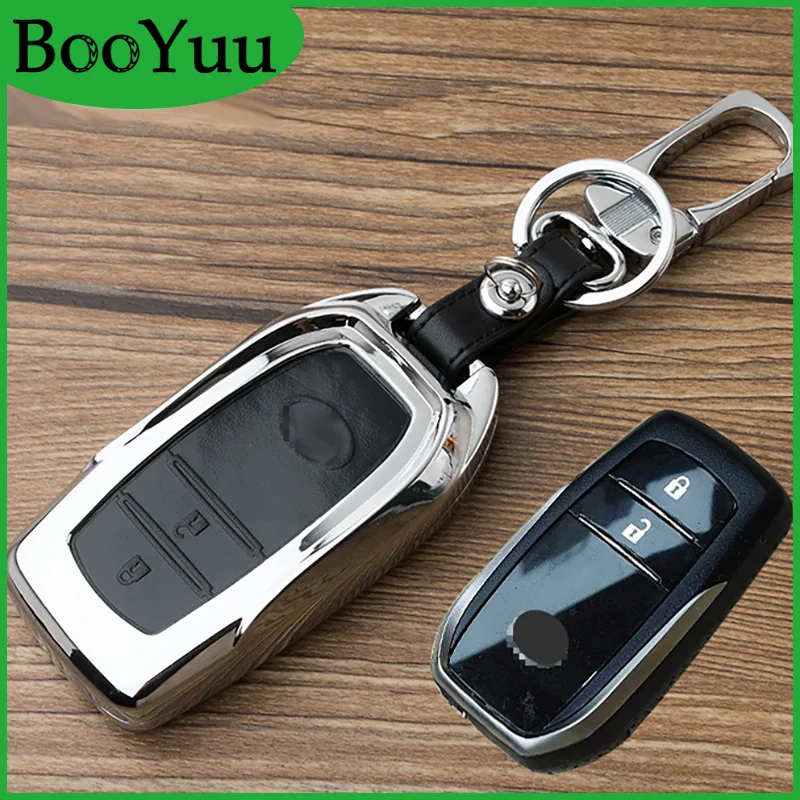 BooYuu цинковый сплав автомобильный брелок для ключей Toyota RAV4 Crown Prado Highlander Camry Corolla 86
