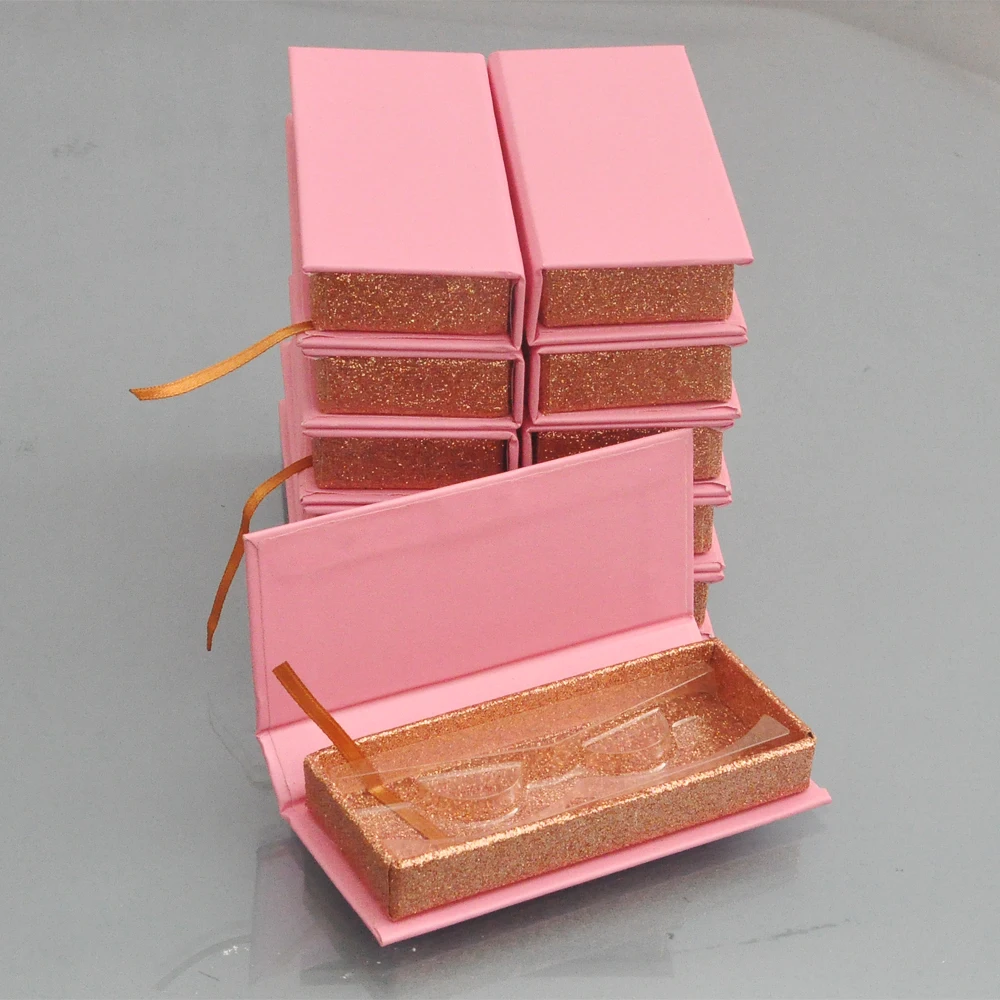 100 шт ложная упаковочная коробка для ресниц с заказом ваш частный логотип поддельная 3d норка для ресниц коробки искусственный фарет полоса розовая квадратная коробка пустая