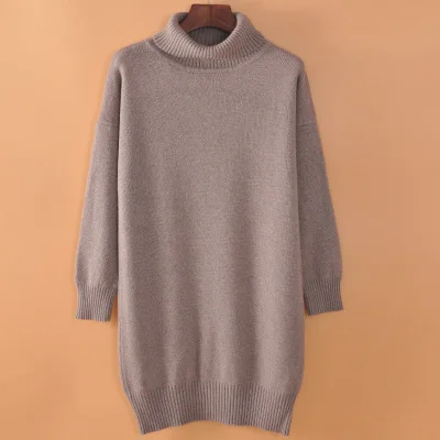Женский кашемировый свитер средней длины - Цвет: Camel
