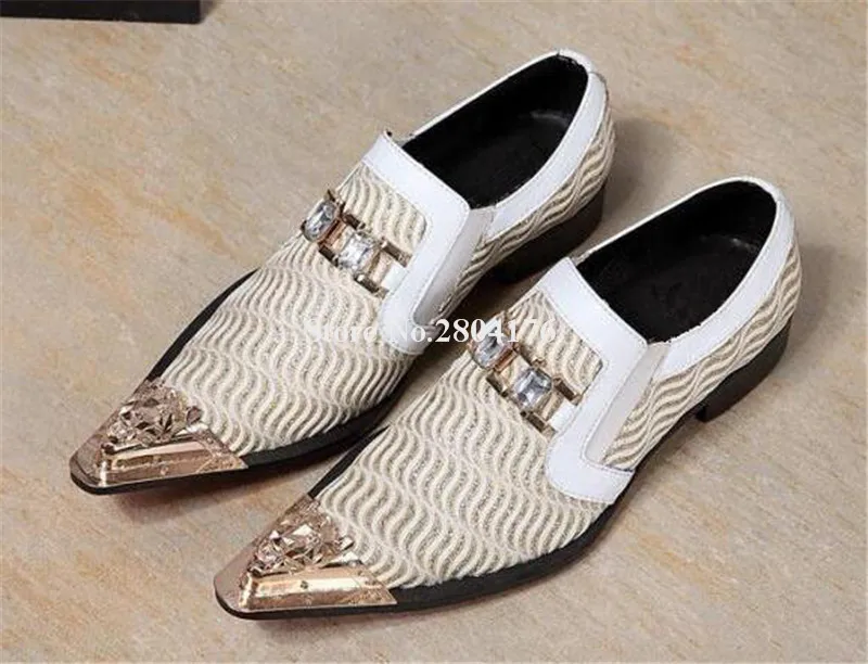Для мужчин новый Дизайн золото острый носок Rhinestone кожаные ботинки Западный Стиль Кристалл Люкс Представительская обувь Мужская Свадебная