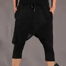 M-XXL Горячая Весна Мужская Новая мода Асимметричная юбка-брюки 7 минут брюки со стрелкой досуг брюки