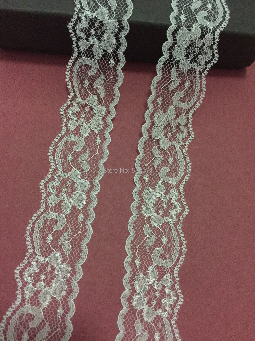 

Hot sales 30mm 3cm width 15meters exquisite floral mesh white / ivory Lace Trim non stretch for wedding bridal, apparel sewing