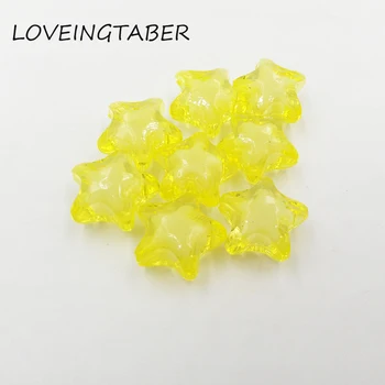 

( Choose Size First ) 12mm/16mm/20mm Yellow Acrylic Star Beads In Beads