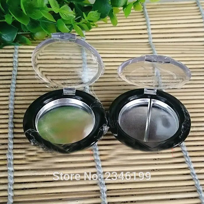 100 шт/партия 36,5 мм Емкость для теней для век пустая круглая пудра компактный косметический контейнер маленький дизайн ногтей упаковка коробка макияж палитра