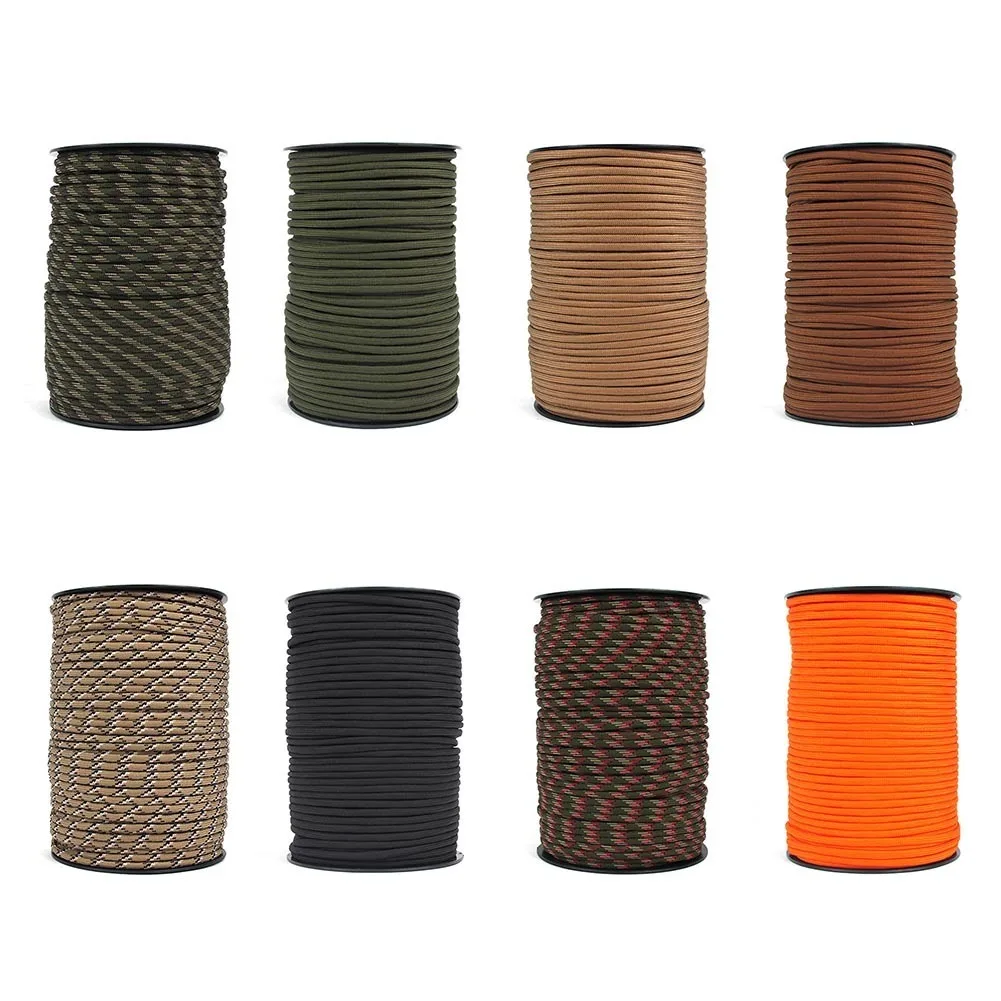 100 متر 328FT 4 ملليمتر التكتيكية Paracord 550 في الهواء الطلق بقاء سوار حبل المظلة الحبل حزام الحبل خيمة الملحقات 100 متر 328FT 4 ملليمتر التكتيكية Paracord 550 في الهواء الطلق بقاء سوار حبل المظلة الحبل حزام الحبل خيمة الملحقات