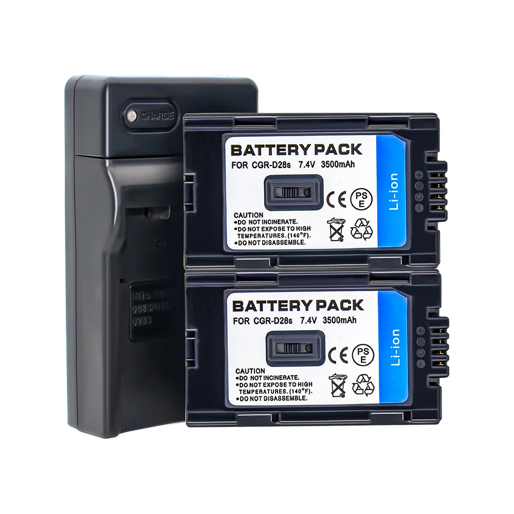 2x CGR-D28S CGR D28S lithium batteries + 1x Charger For PANASONIC AG-DVC15 NV-DA1B NV-DS12B NV-DS15 | Электроника