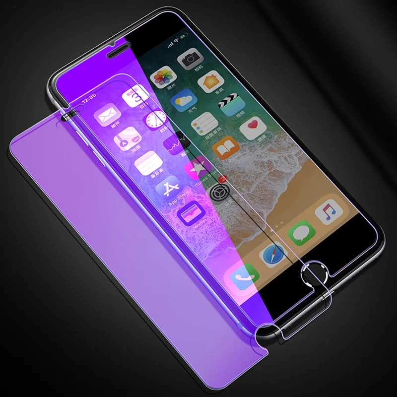 KIP71384_3_Anti Blue Light Tempered Glass for iPhone 6 6S 7 8 Plus XS XR XS Max 9H 2.5D Protective Film