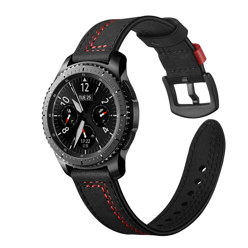2018 новые кожаные замена часы браслет для ремня для samsung Шестерни S3 22 мм Смарт-часы 3 2 1 вахты ремешки для часов E1008