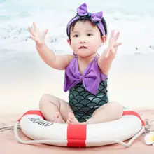 Купальник с хвостом Русалочки для девочек Южная детский купальник принцессы соединены ребенка купальный костюм