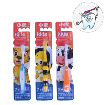 

3 Colors Soft Teeth Tooth Brush Teether Tongue Clean Cute Children Toothbrush Mouth Clean Baby Oral Hygiene for Children Kids