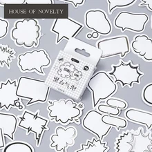 Black And white Bang Dialog Box Decorative Stickers Adhesive Stickers DIY Decoration Diary Stickers Box Package