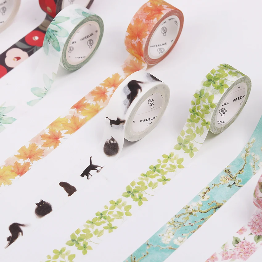 1 шт. декоративная лента для цветов 15 мм x 7 м|plant washi tape|adhesive tape diyscrapbooking masking |