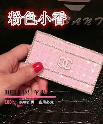 Красивые С кристалалми и стразами портсигар подарок 20 сигарет может быть загружен красивые и творческий леди сигареты - Цвет: Розовый